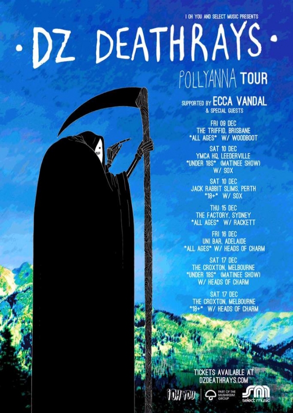 dz deathrays single pollyanna announce tour 2