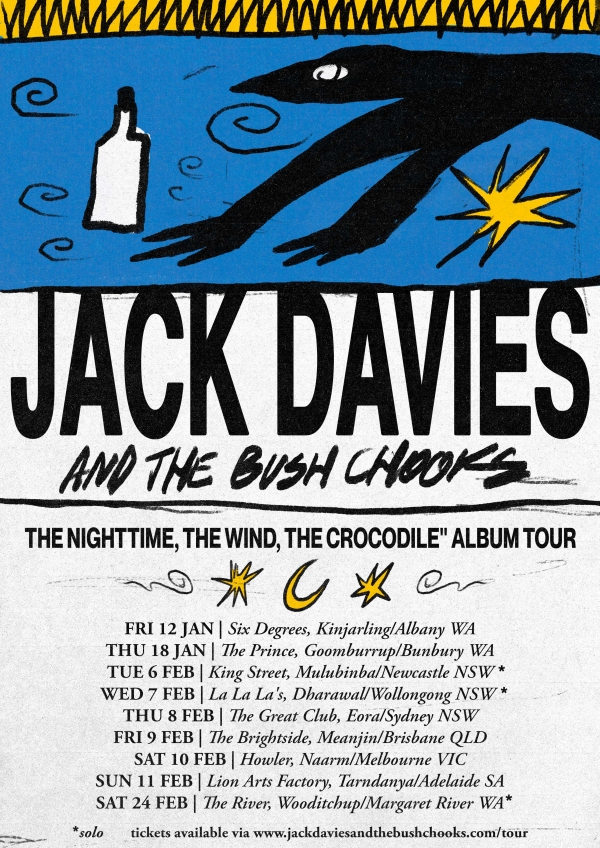 Jack Davies and The Bush Chooks Tour Artwork