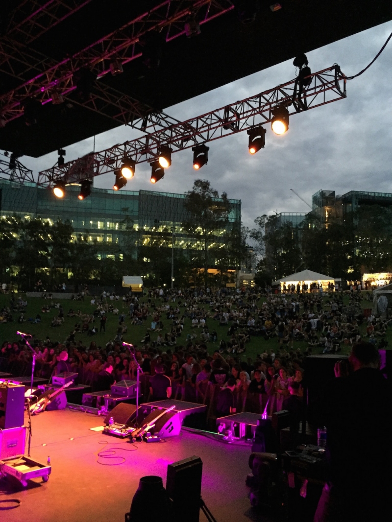 Riverstage Just before we played