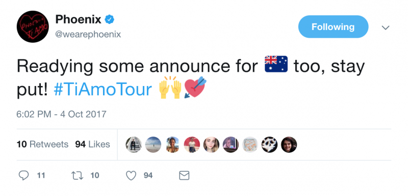 phoenix tour rumours