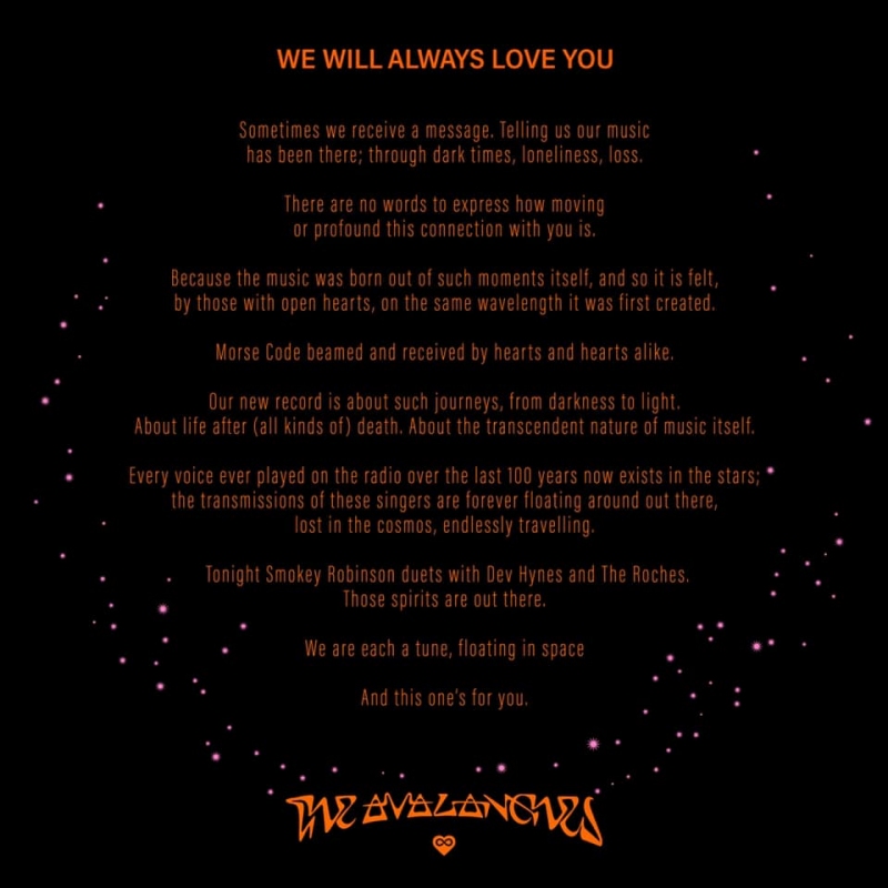 the avalanches we will always love you quote