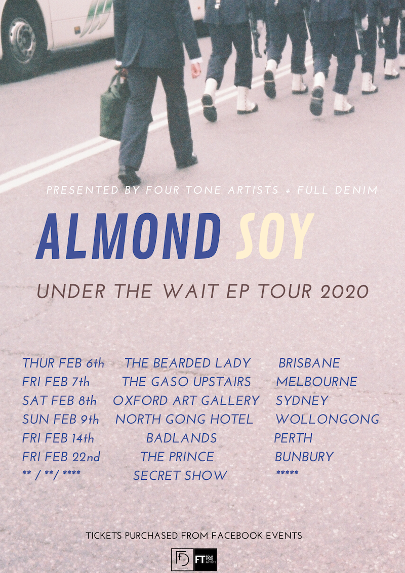 almond soy under the wait poster