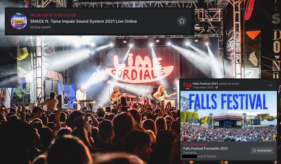 PSA: All the Facebook events for Falls 2021 - and some other events - are fake