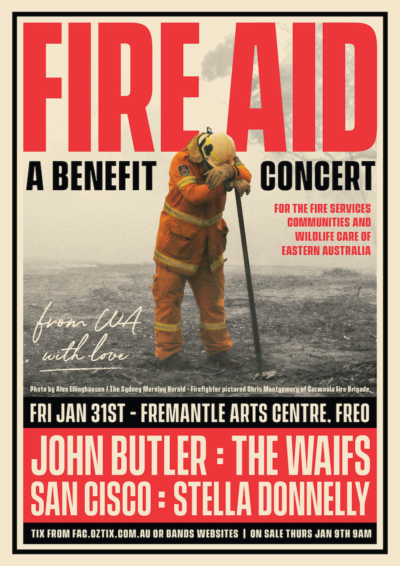 fire aid bushfire relief poster