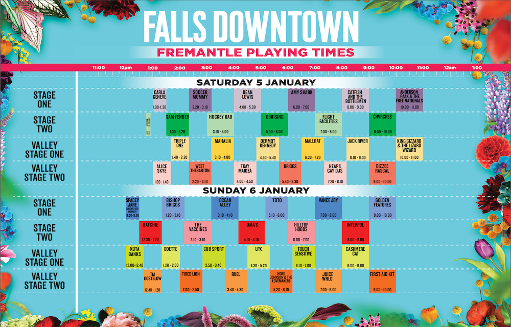 fremantle falls playing times