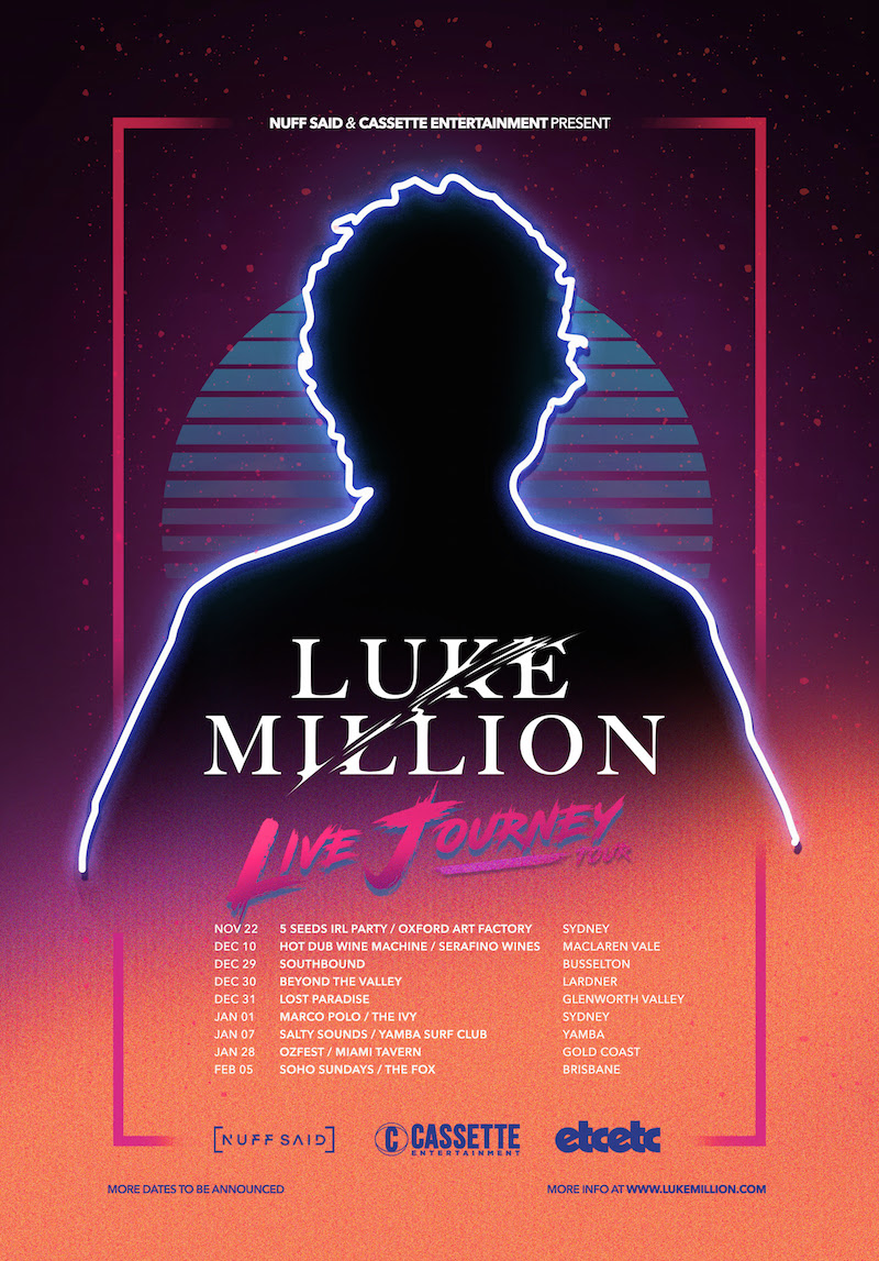 luke million live journey tour poster
