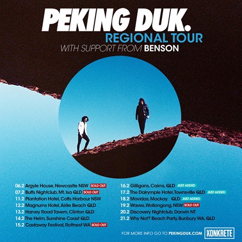 peking duk regional tour
