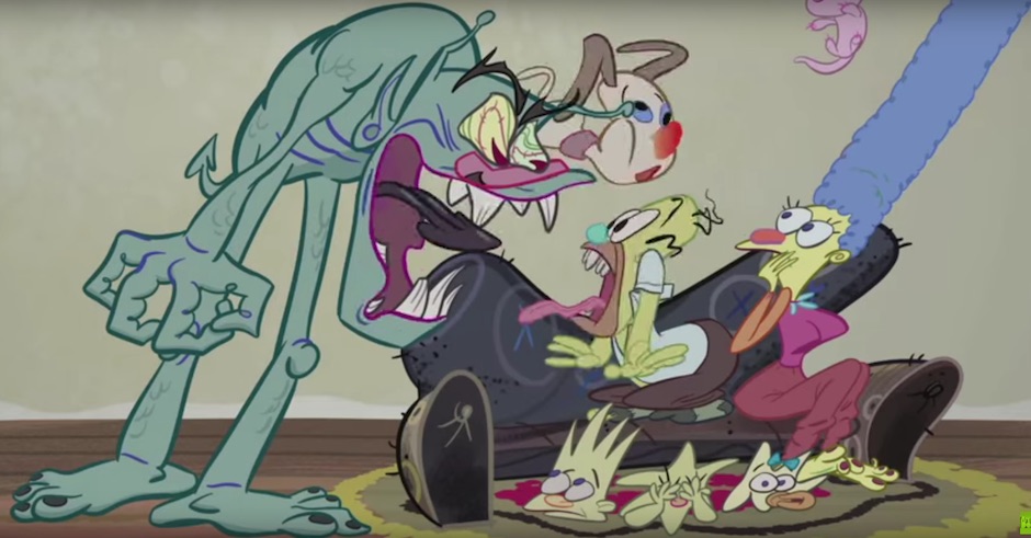 Ren & Stimpy's creator made a very messed up Simpsons Halloween intro