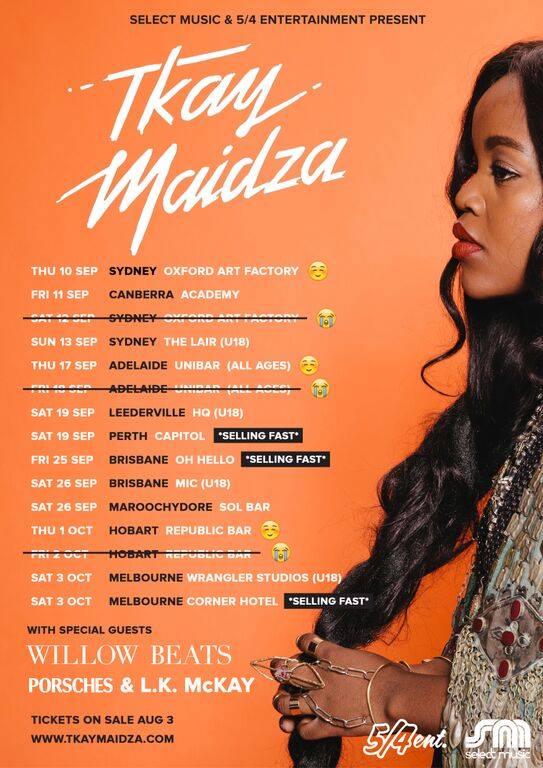 tkay maidza tour2