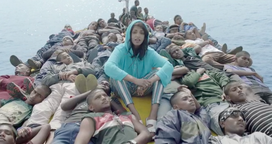 "Boat people / What’s up with that?" Watch M.I.A. break down 'Borders' in her epic new clip