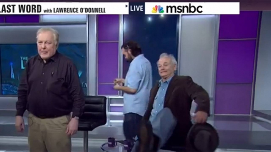Bill Murray Falls Off His Chair