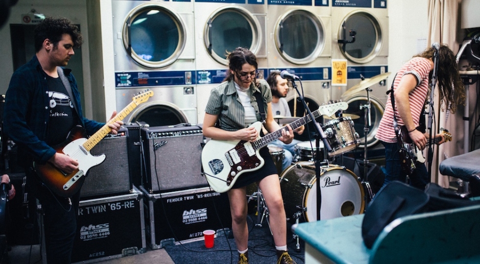 Tired Lion launched their new album in a Newtown laundromat last night