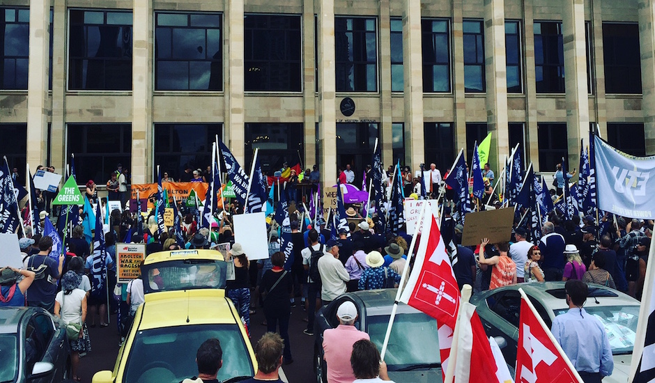Yesterday Perth had to protest our right just to protest