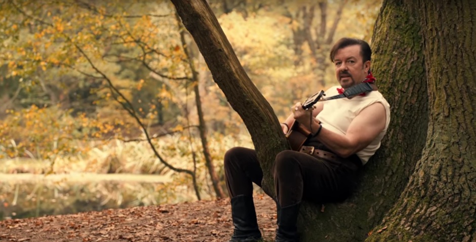David Brent sings a folk song about losing his V's to a flower-selling traveller on Lady Gypsy