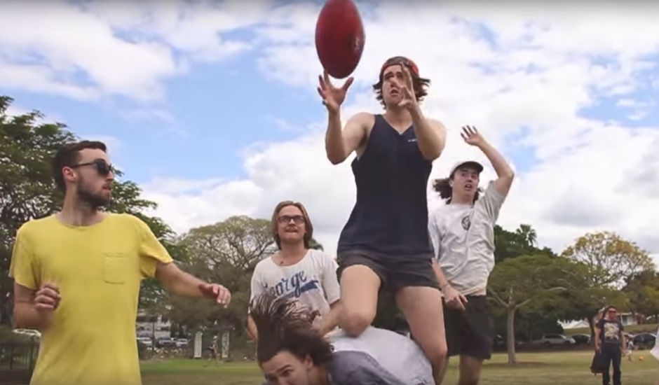Premiere: Good Boy crack a few tinnies and kick the footy in new video clip
