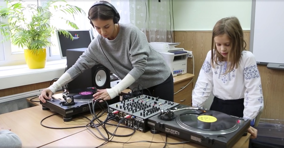 Watch Ukraine's Nastia DJ at her daughter's Bring Your Parents To Class Day