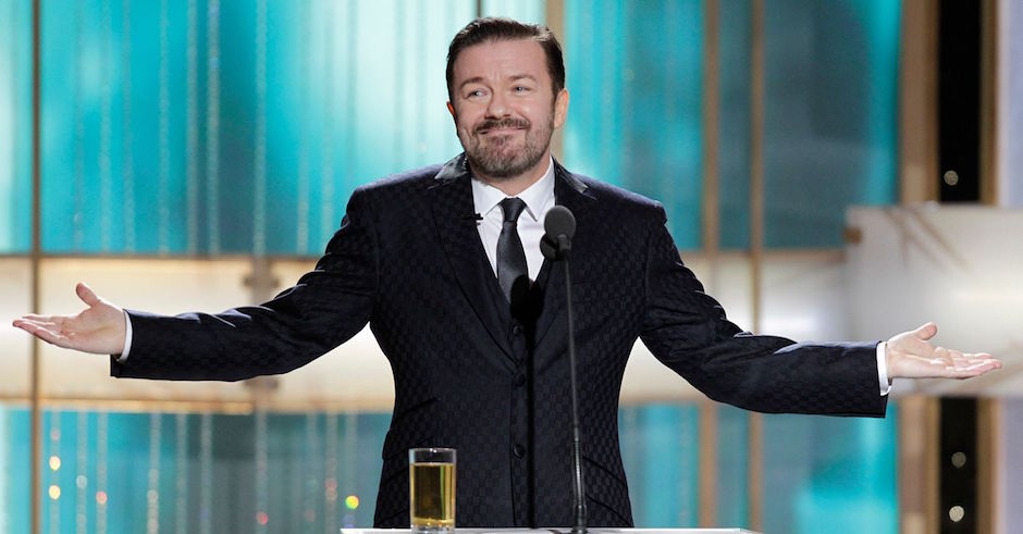 Ricky Gervais takes aim at Hollywood in Golden Globes monologue