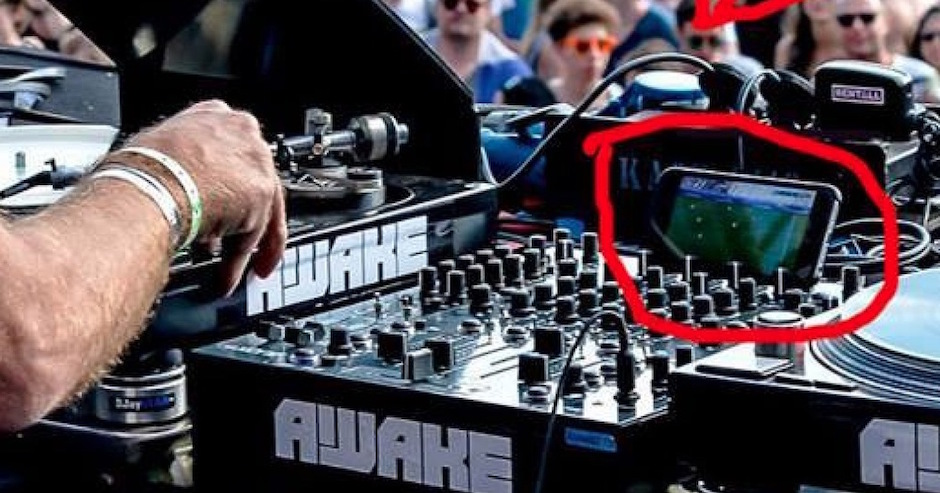 Sven Väth was caught watching Euro 2016 during a festival DJ set because priorities